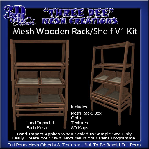Mesh Wooden Rack Shelf Kit AD Pic